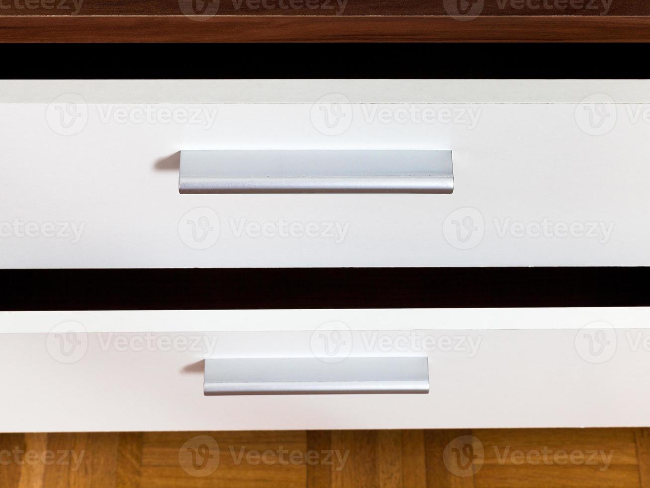 open drawers of wardrobe photo