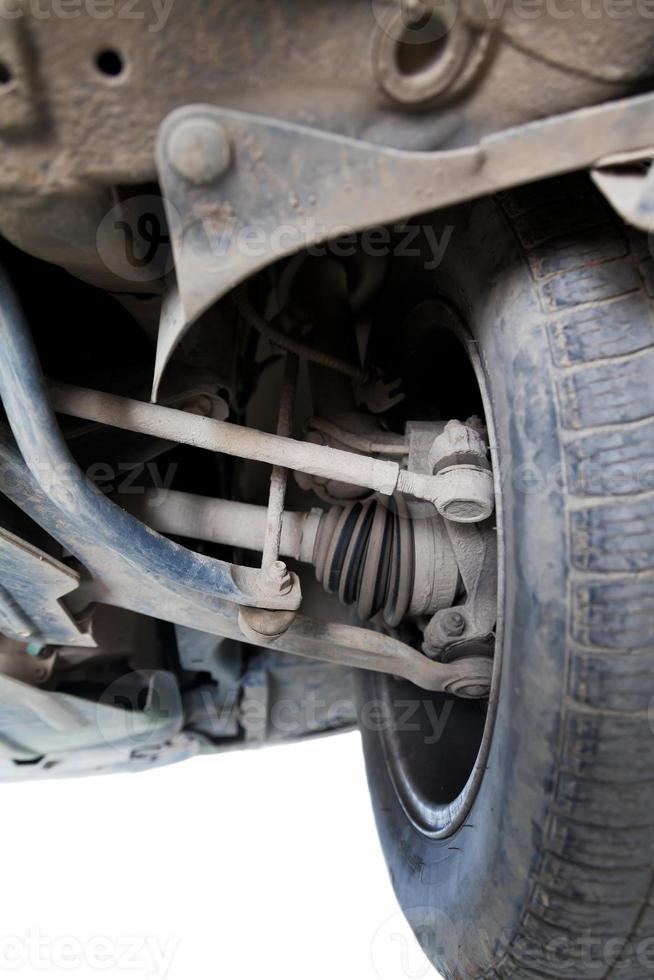 inspection of vehicle suspension photo