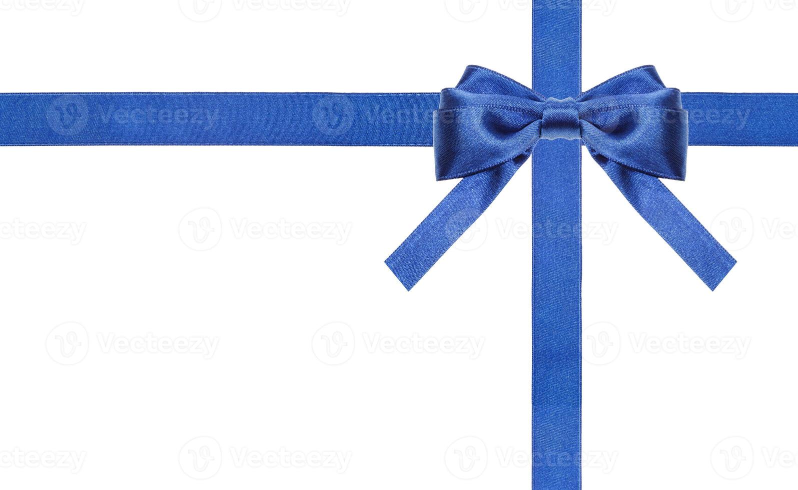 blue satin bows and ribbons isolated - set 14 photo