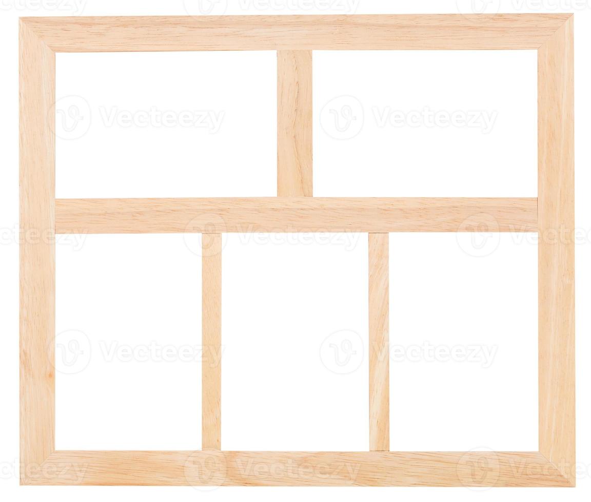 five empty space in picture frame photo