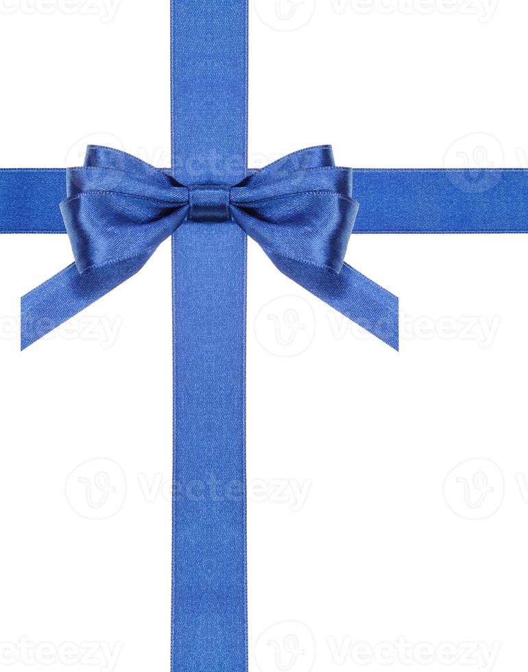 blue satin bows and ribbons isolated - set 3 photo