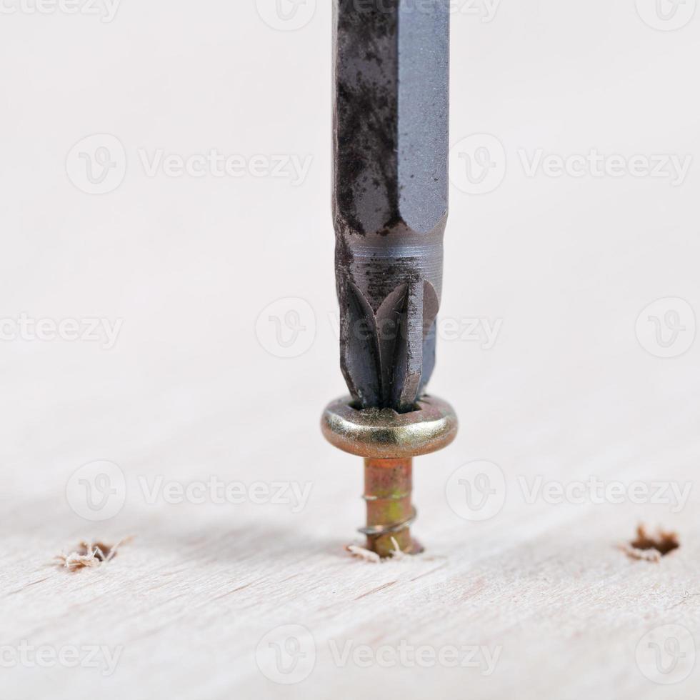 Screwdriver wraps screw photo