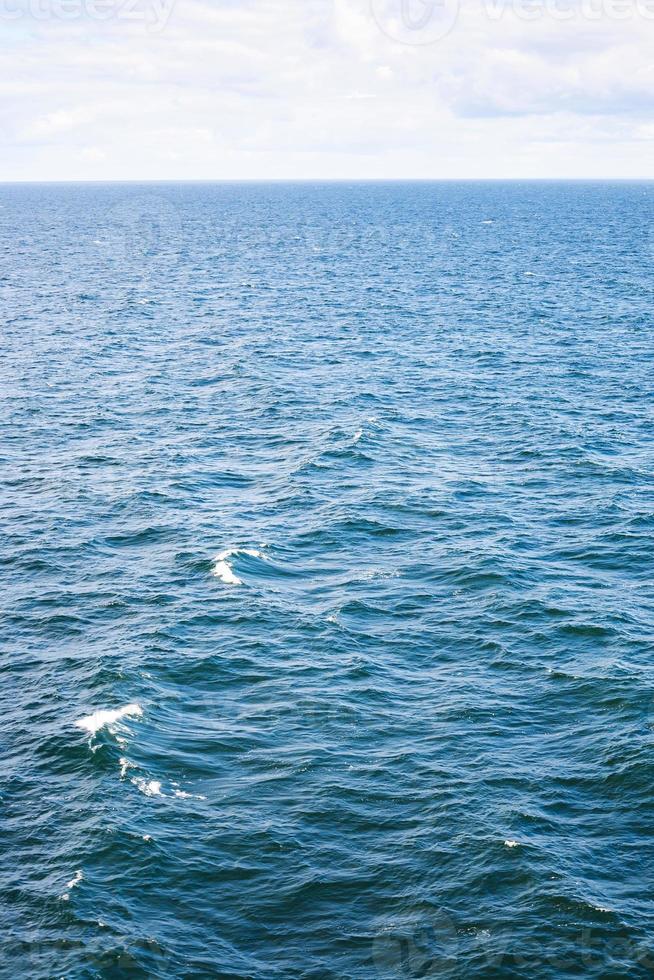 waves on surface of cold Baltic Sea in autumn photo