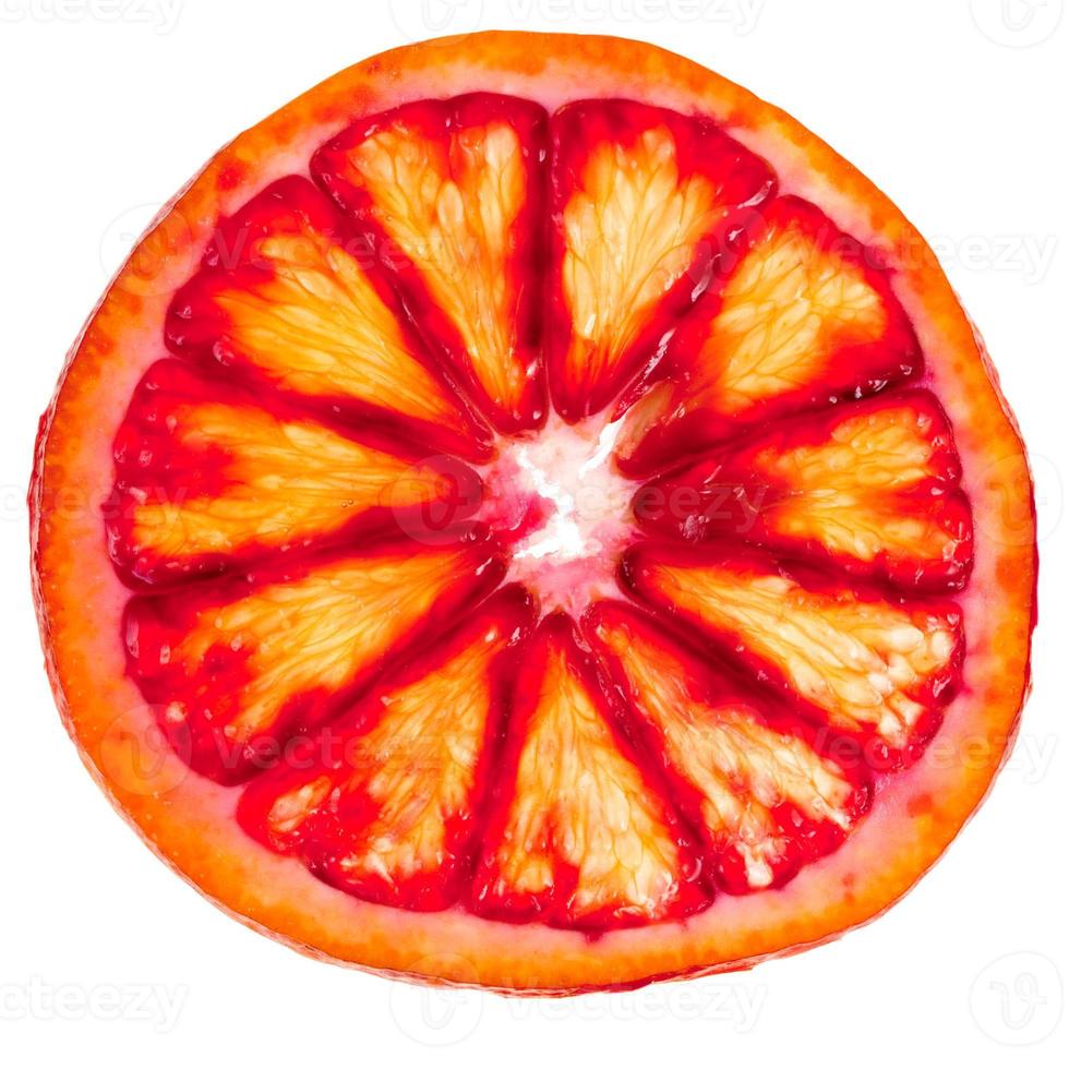 slice of sicilian red orange isolated photo