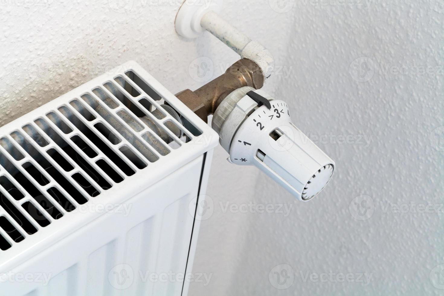 thermostat of home heat radiator photo