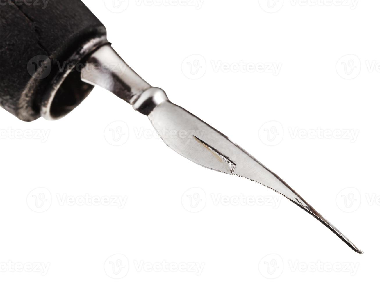 pointed nib of drawing pen close up photo