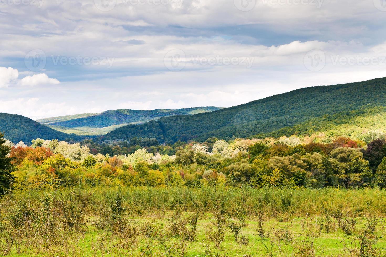 panorama of caucasian mountains photo