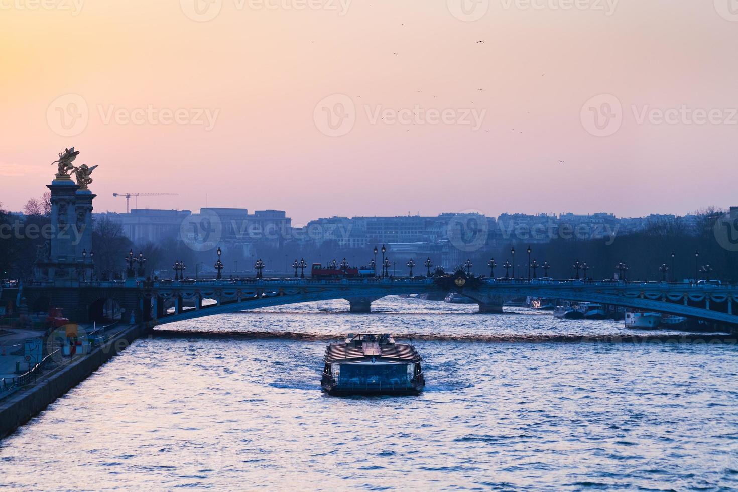 view of pont alexandre iii in Paris photo