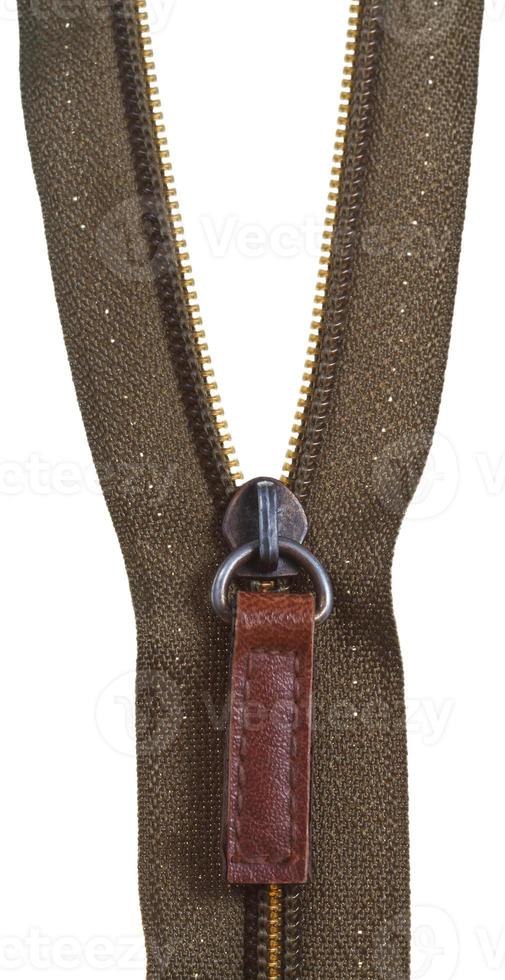 green and brown zip fastener close up photo