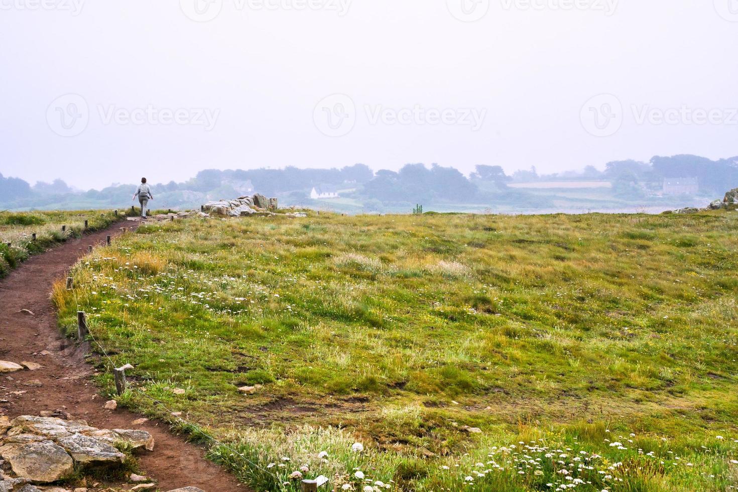 coastal country landscape of Brittany photo