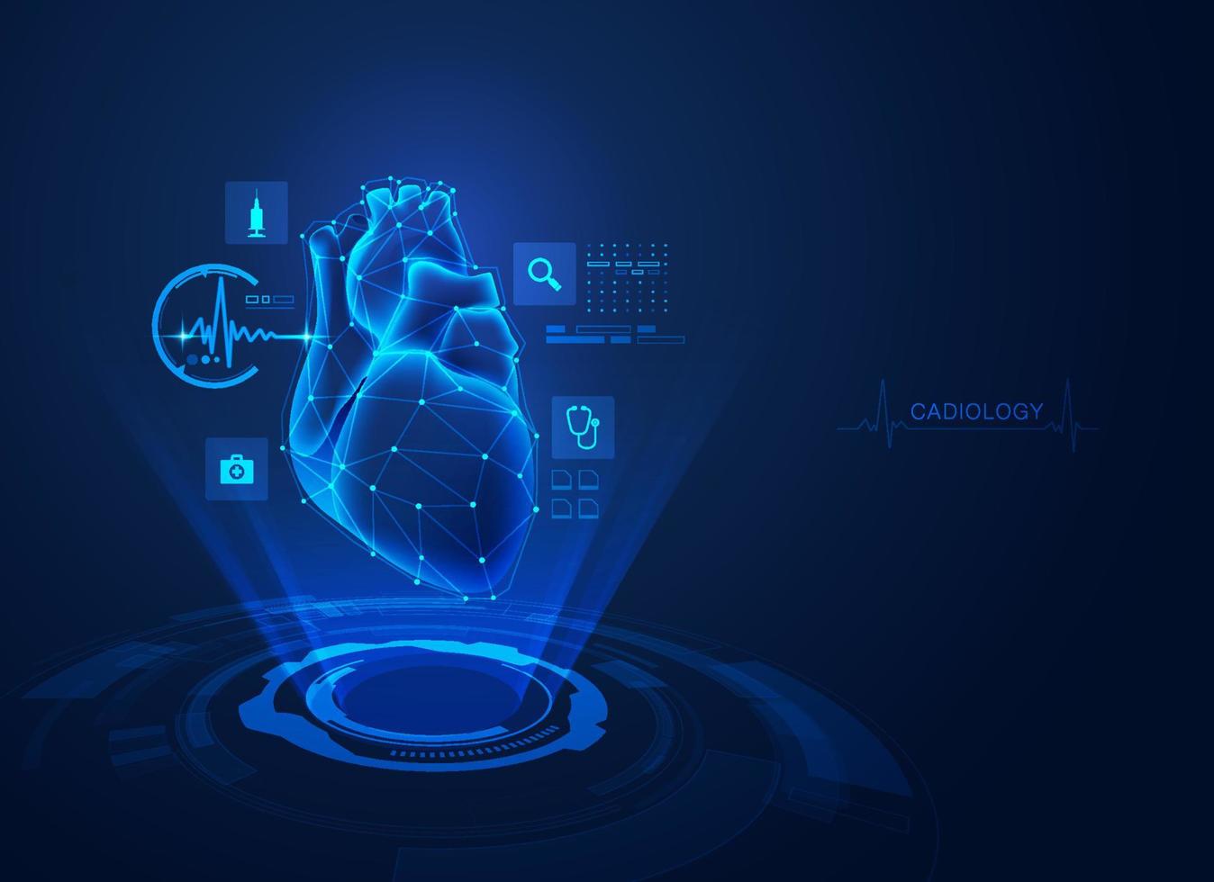 medical cardiology element vector