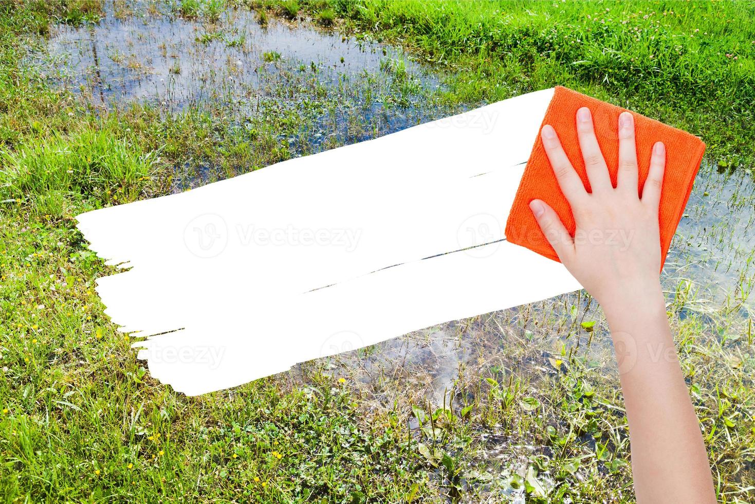 hand deletes swamp by orange rag photo