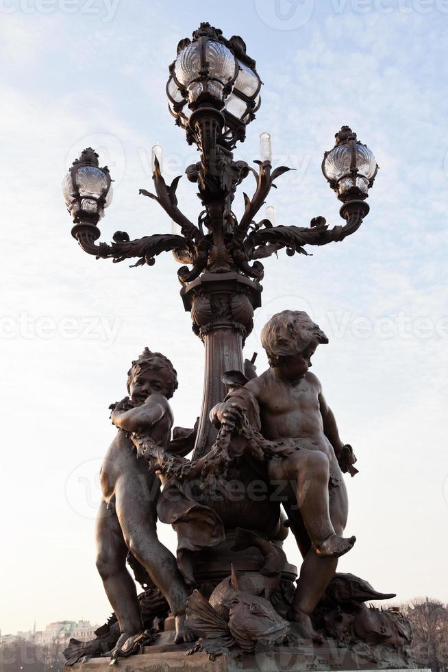 art nouveau urban lantern in Paris photo