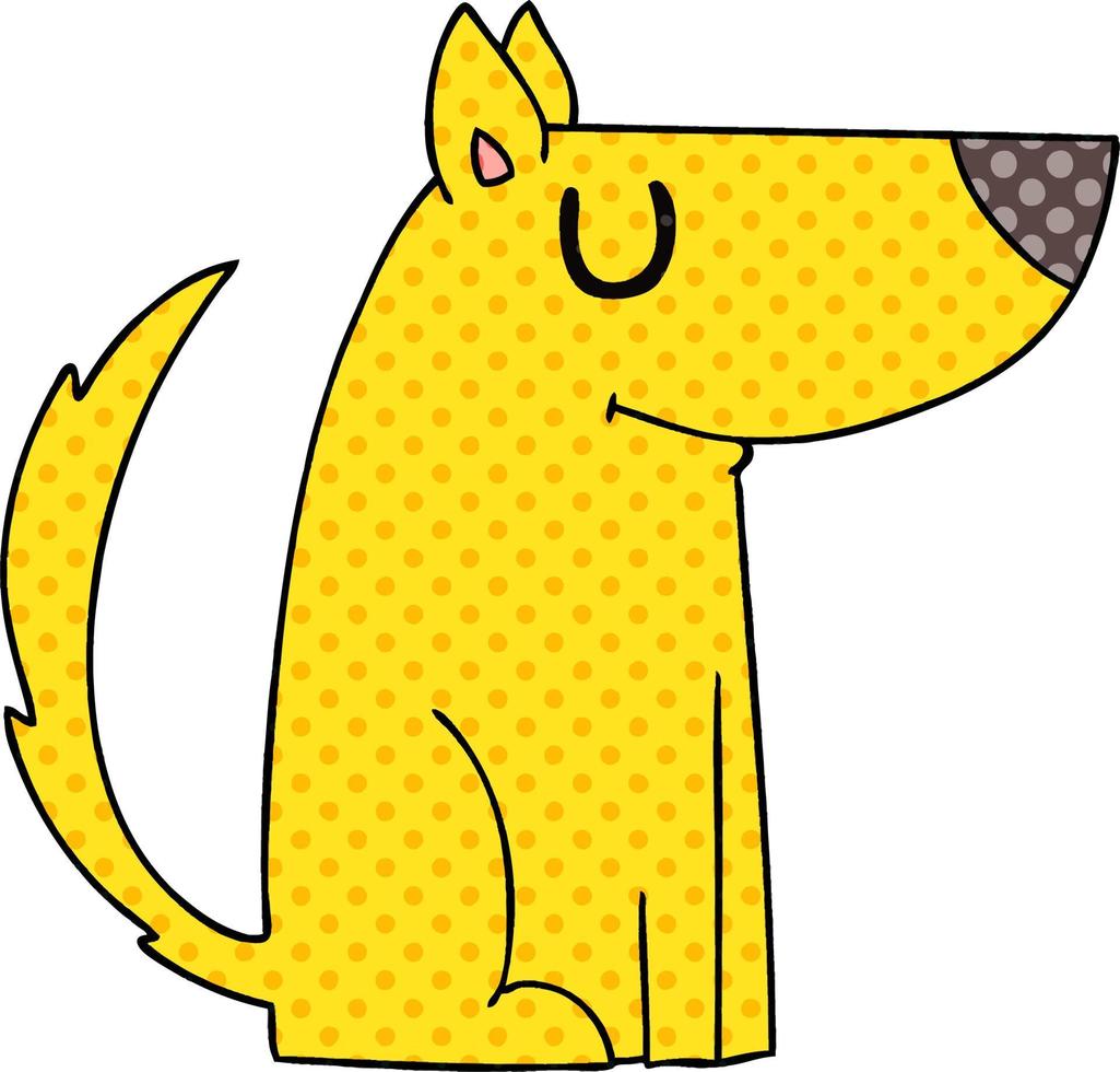 quirky comic book style cartoon dog vector