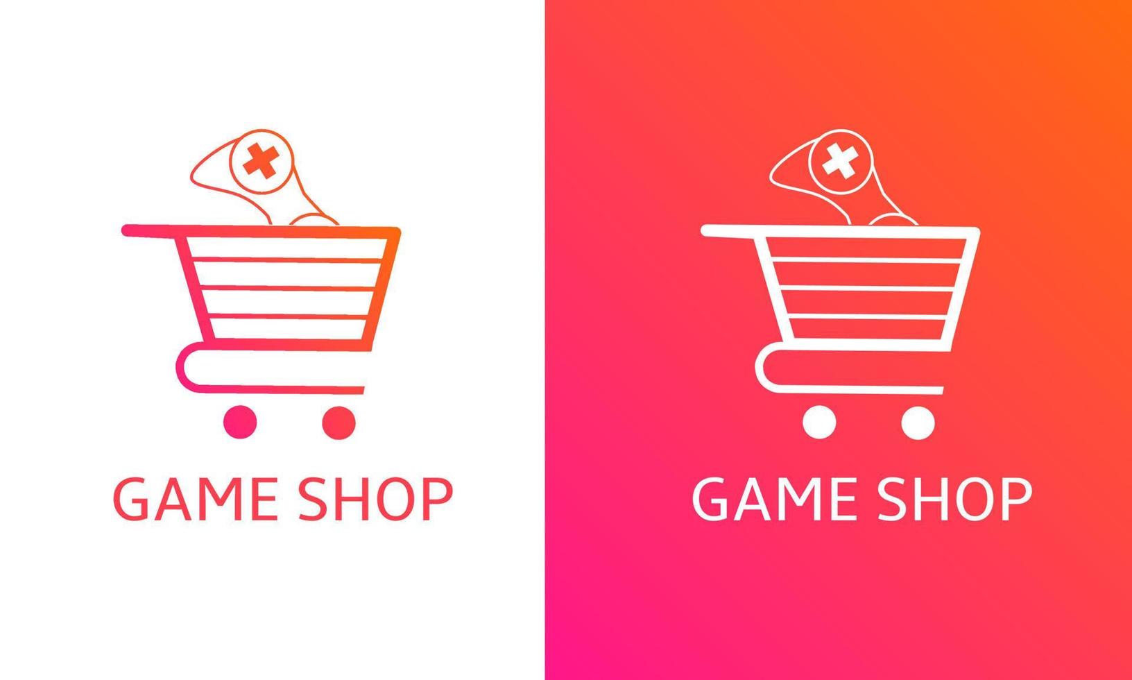 Template logo game shop vector