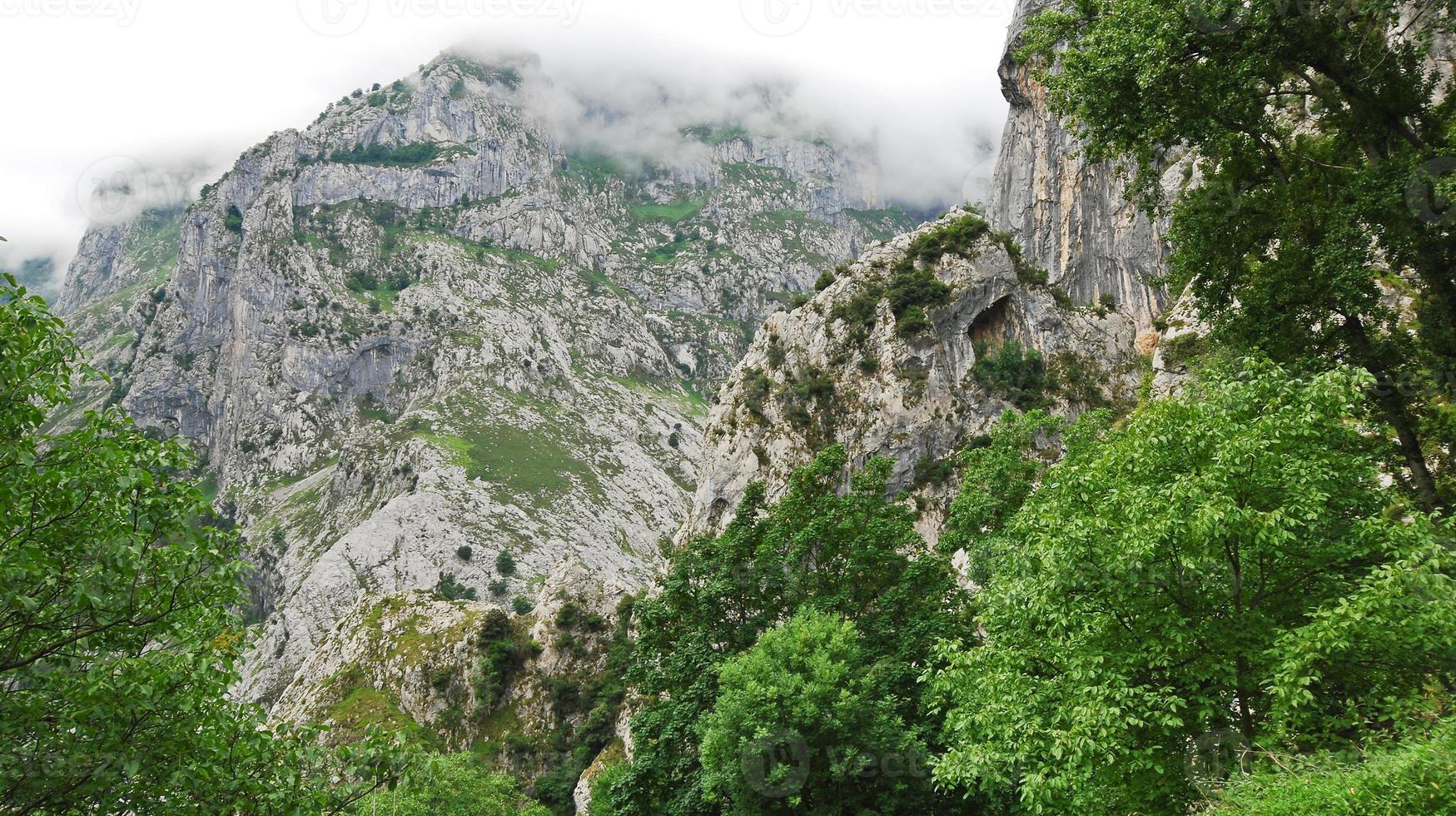 altas montañas en el parque nacional picos de europa foto