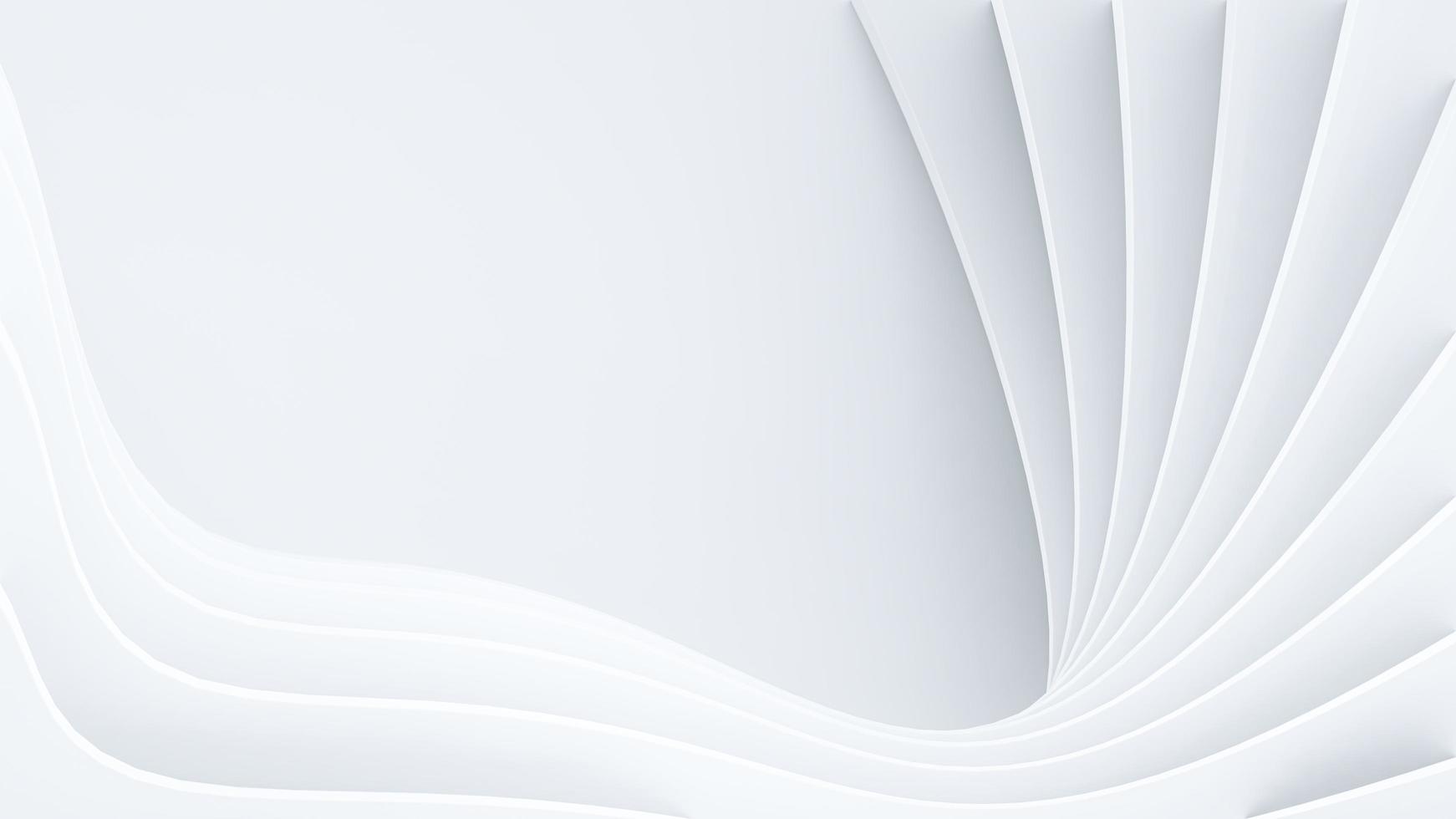 Clean white curve for Abstract gray shadows, white textures. Abstract structure shapes for wallpaper. 3D Rendering photo