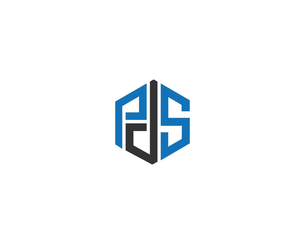 Classic PDS Letter Initial Logo Design Template Vector Illustration.