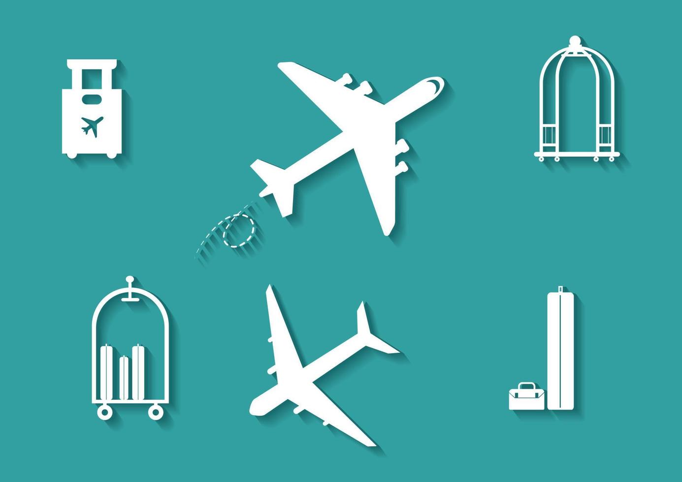 Travel icons in flat style vector illustration
