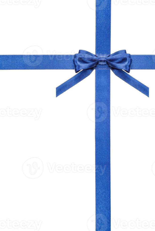 blue satin bows and ribbons isolated - set 5 photo