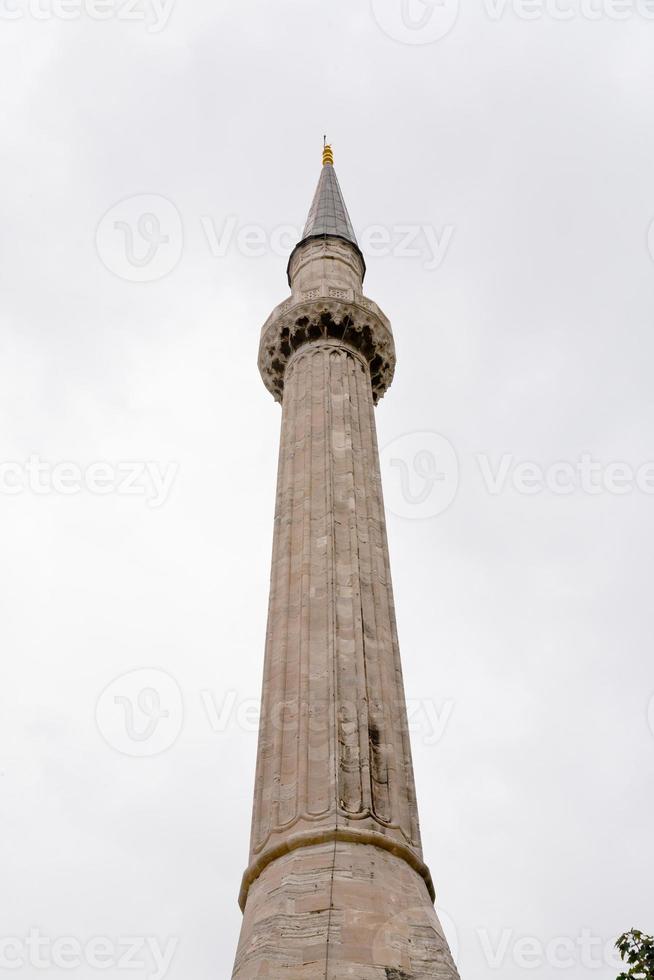 mosque minaret in Istanbul photo