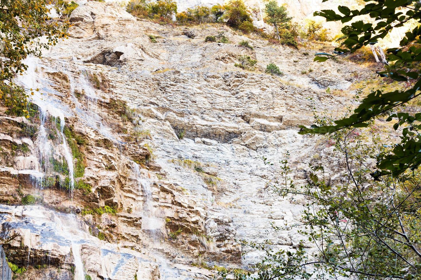 waterfall uchan-su in Crimean mountains photo