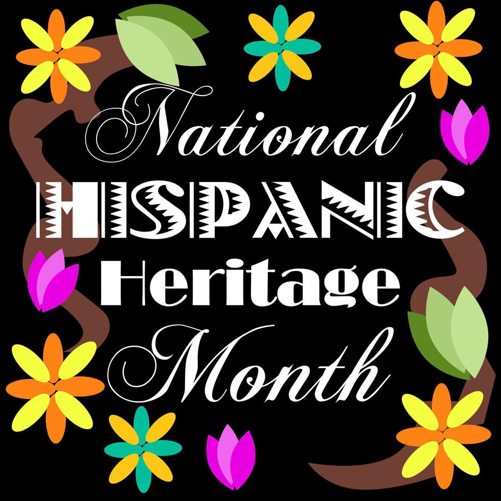 Naional Hispanic Heritage Month vector