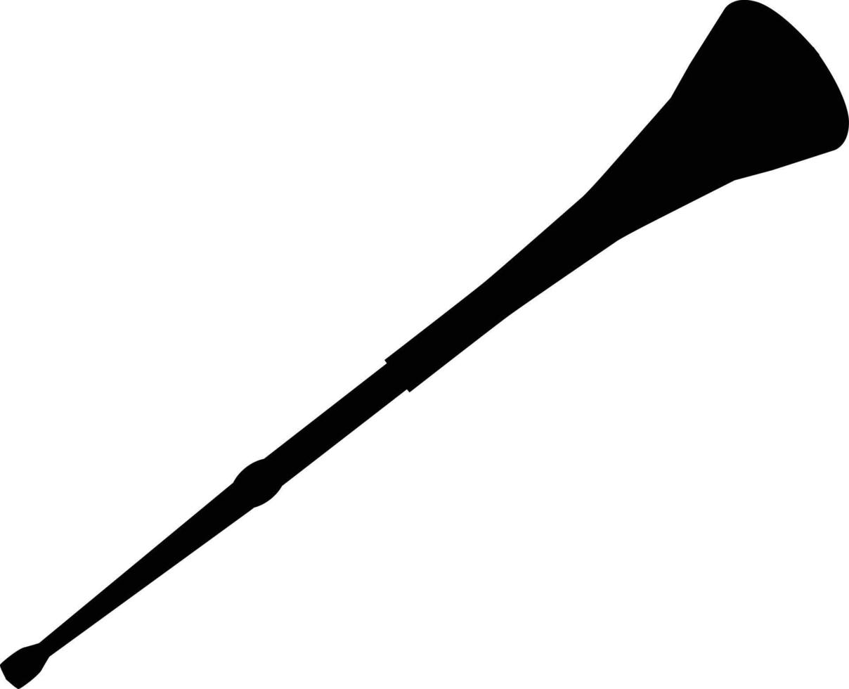 icono de vuvuzela sobre fondo blanco. signo de fanático del fútbol de trompeta vuvuzela. símbolo de trompeta deportiva. estilo plano vector