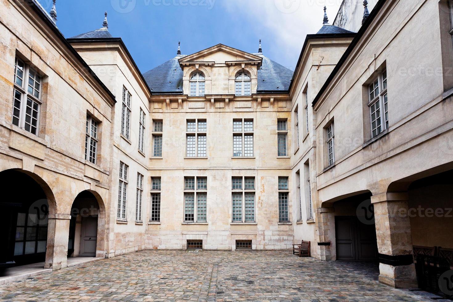 courtyard of typical old house in Paris photo