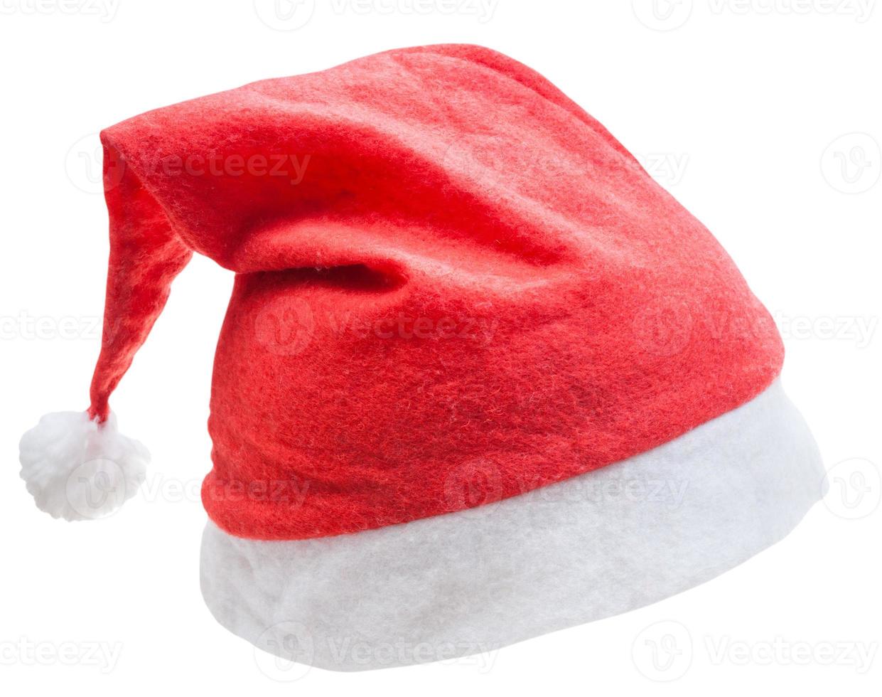 xmas red santa hat isolated on white background photo