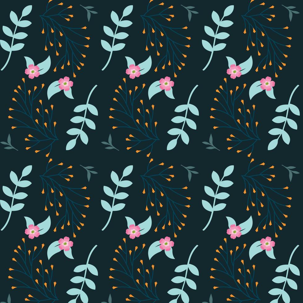 Abstract leaf and flower texture pattern design template vector. Flower Floral pattern design vector