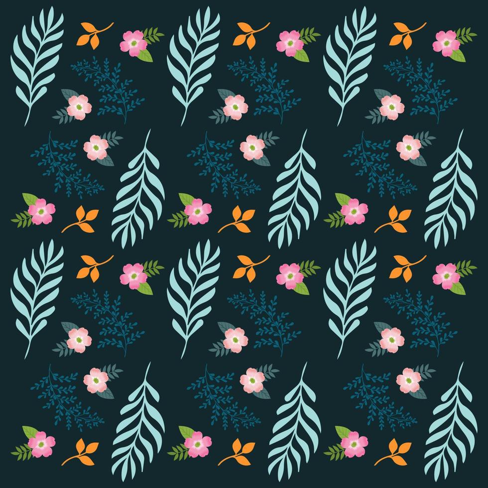 Abstract leaf and flower texture pattern design template vector. Flower Floral pattern design vector