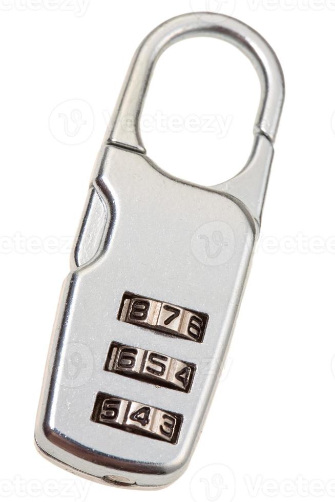 steel combination lock isolated photo