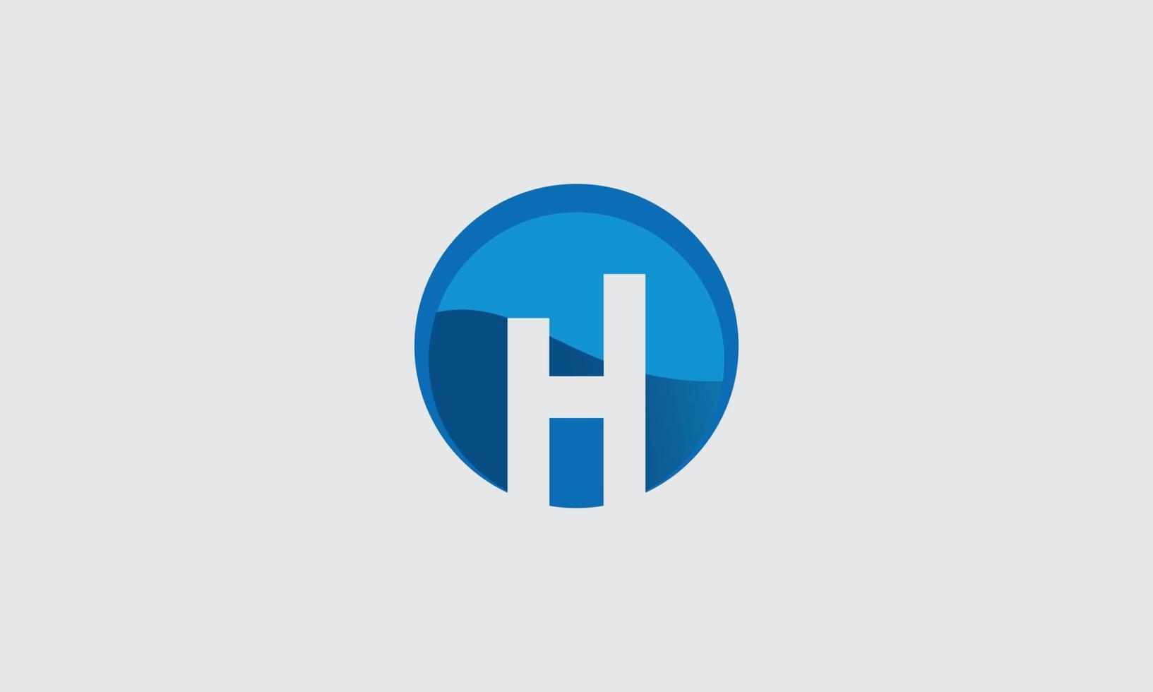 letter H logo design vector free vector template
