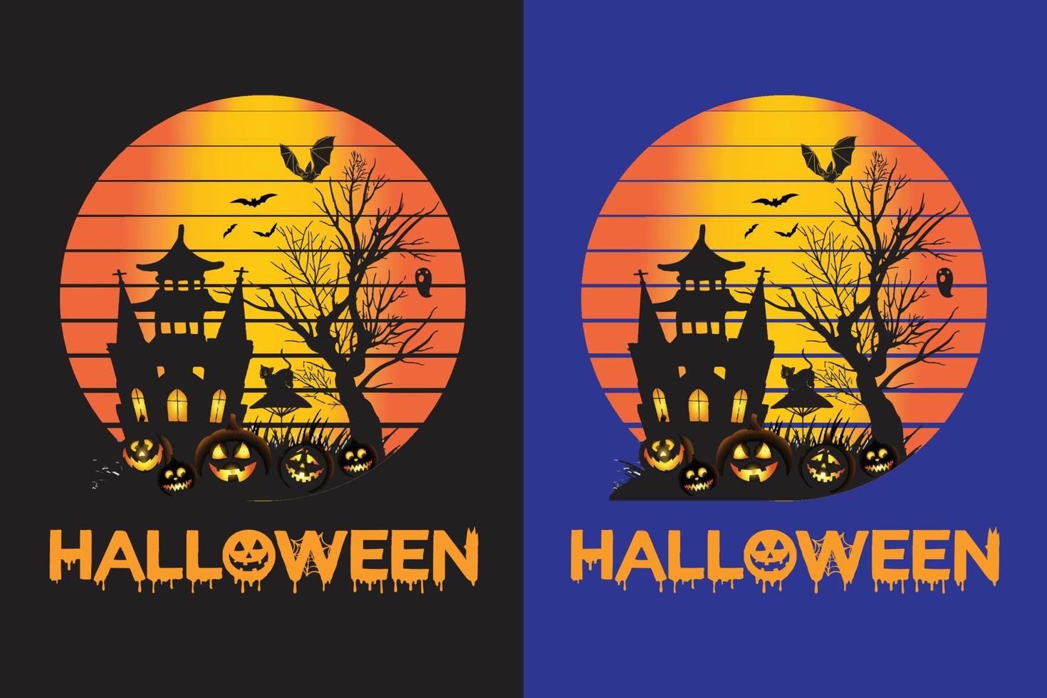 plantilla de diseño de camiseta de halloween vector