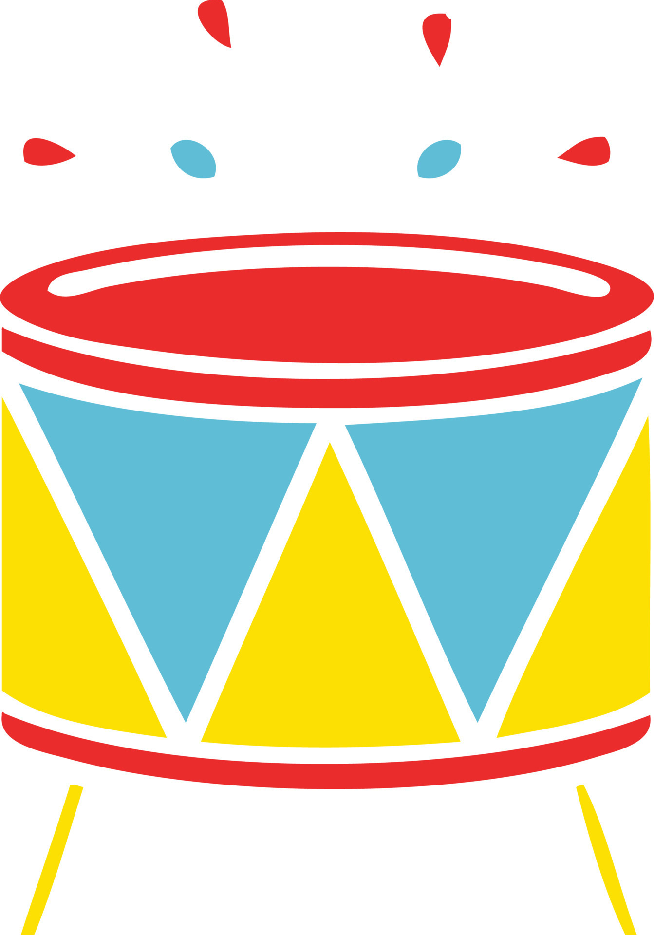 flat color retro cartoon beating drum 11695494 Vector Art at Vecteezy