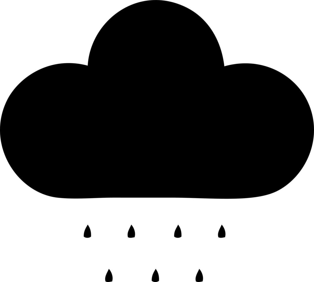 flat symbol rain cloud vector
