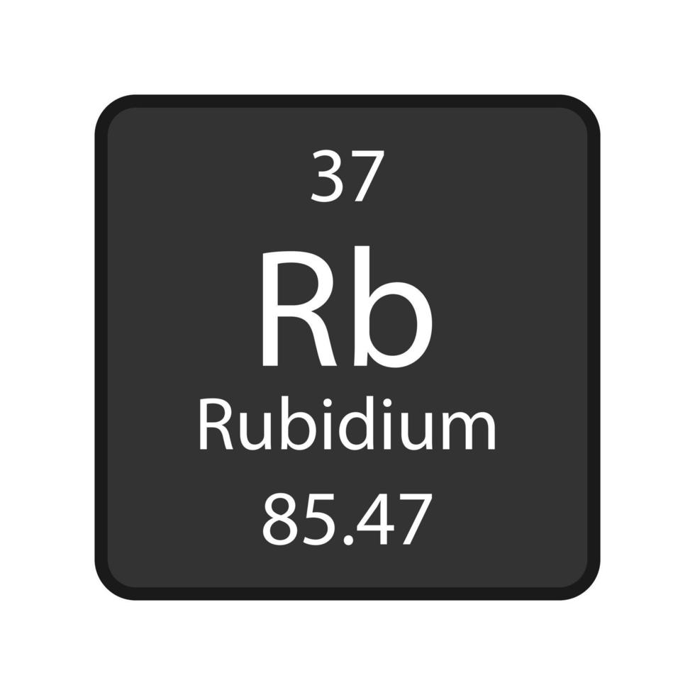 Rubidium symbol. Chemical element of the periodic table. Vector  illustration. 11695583 Vector Art at Vecteezy