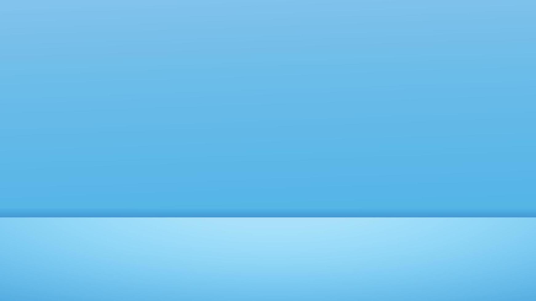 Blue scene empty template interior background vector