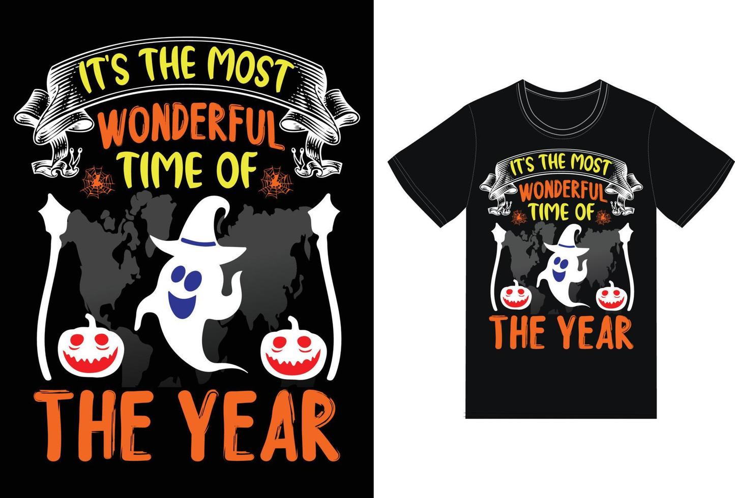 diseño de camiseta de citas de halloween para el día de halloween vector