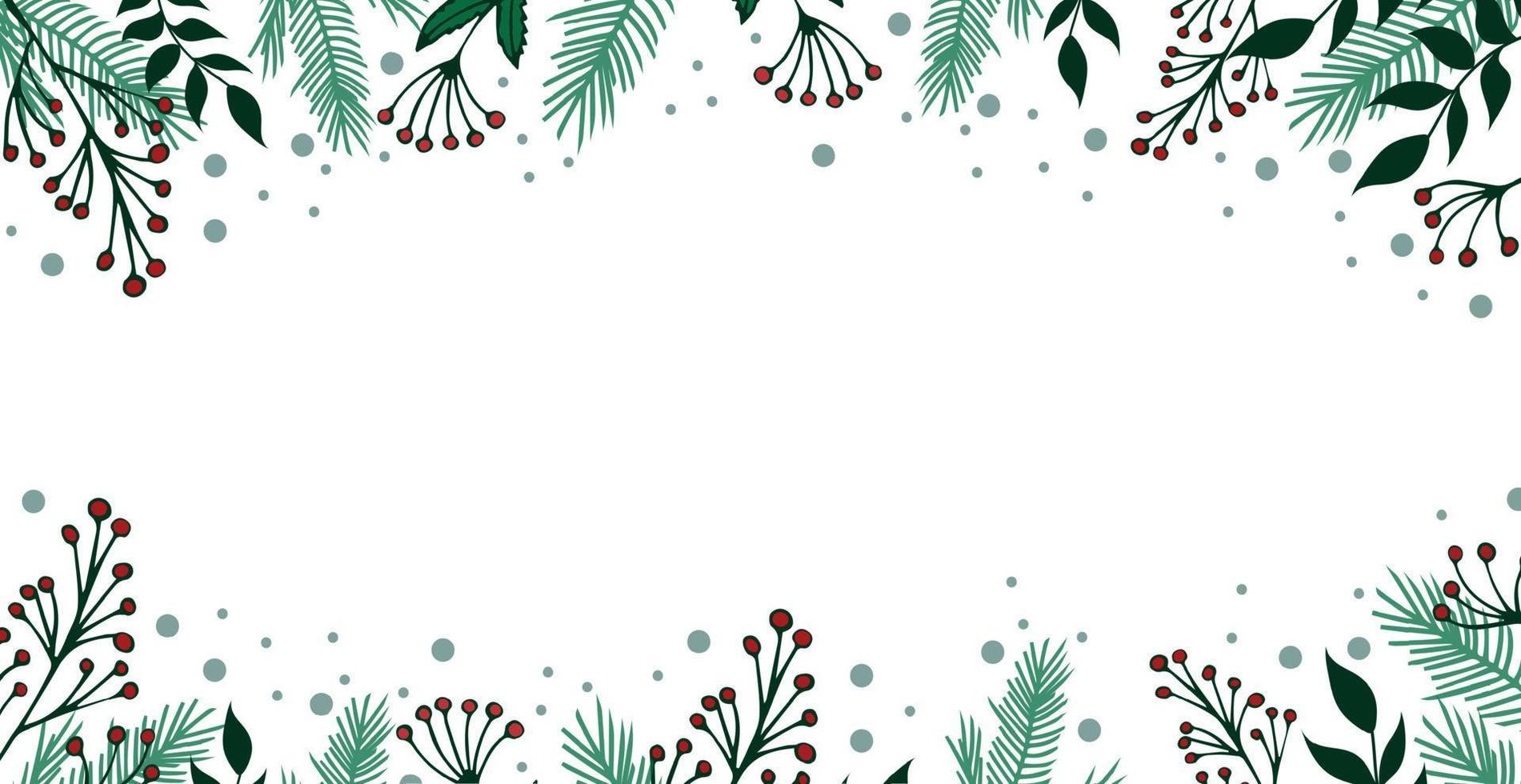 White Christmas background, festive web template - Vector