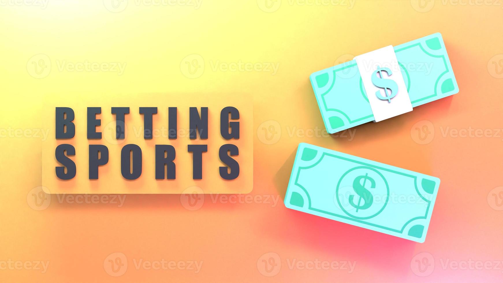 Betting banner. Sports betting. 3d render illustration. photo