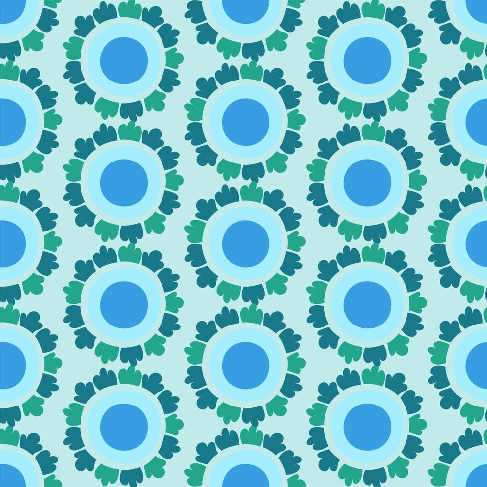 A pattern of flowers in the retro style of the 70s. Good vibes multi-colored picture. Vector illustration