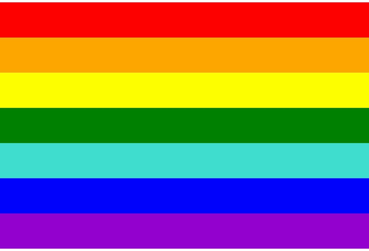 bandera del orgullo lgbt, fondo de la bandera del arco iris. movimiento de bandera de paz multicolor. símbolo de colores originales. vector