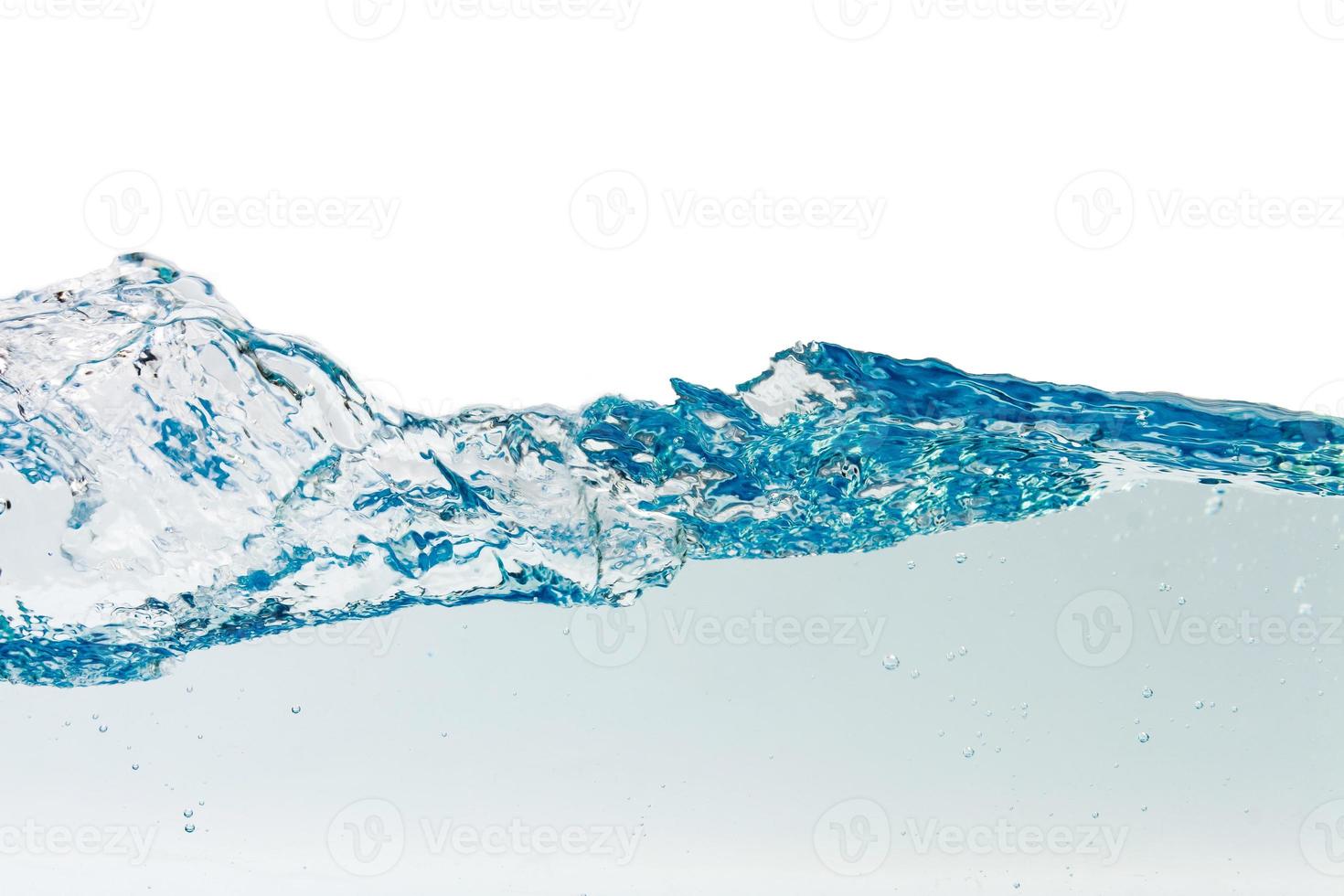 Water splash with bubbles of air, isolated  background Clipping path photo