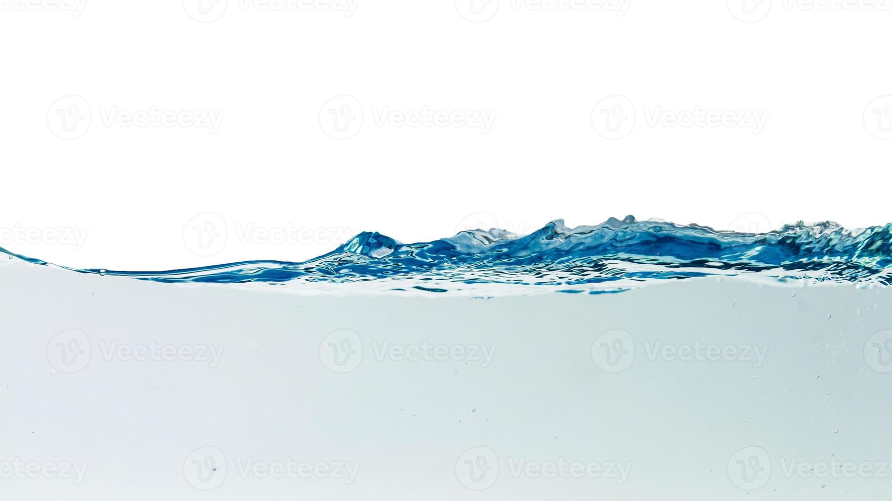 salpicaduras de agua con burbujas de aire, trazado de recorte de fondo aislado foto