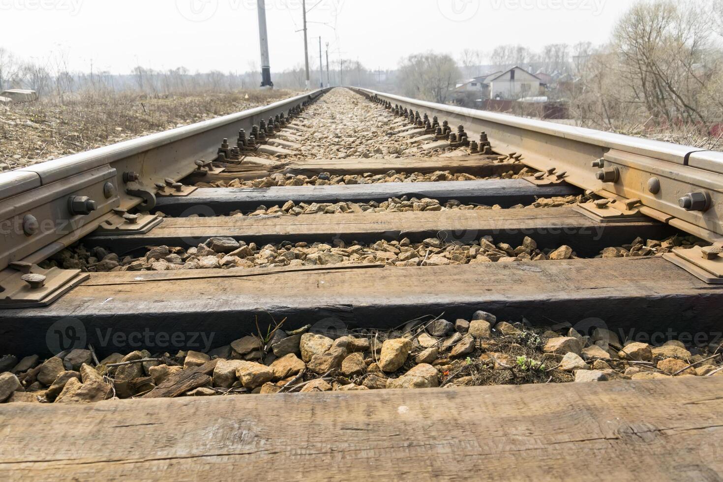 Railway Tracks Close up photo