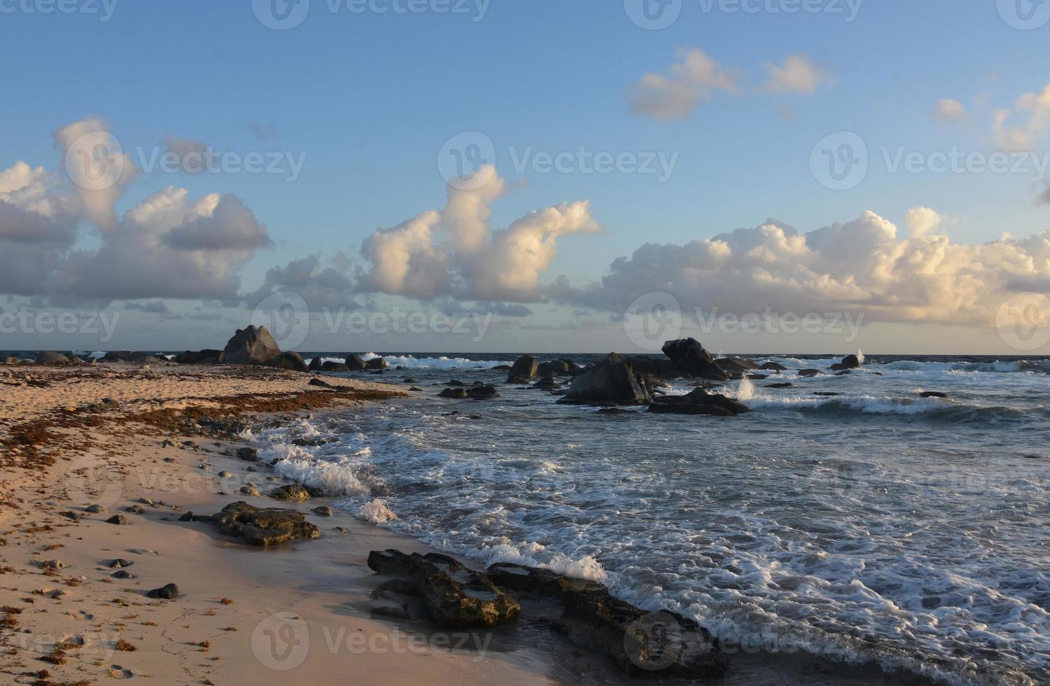 Tumulteous Seas Off the Beach of Aruba photo