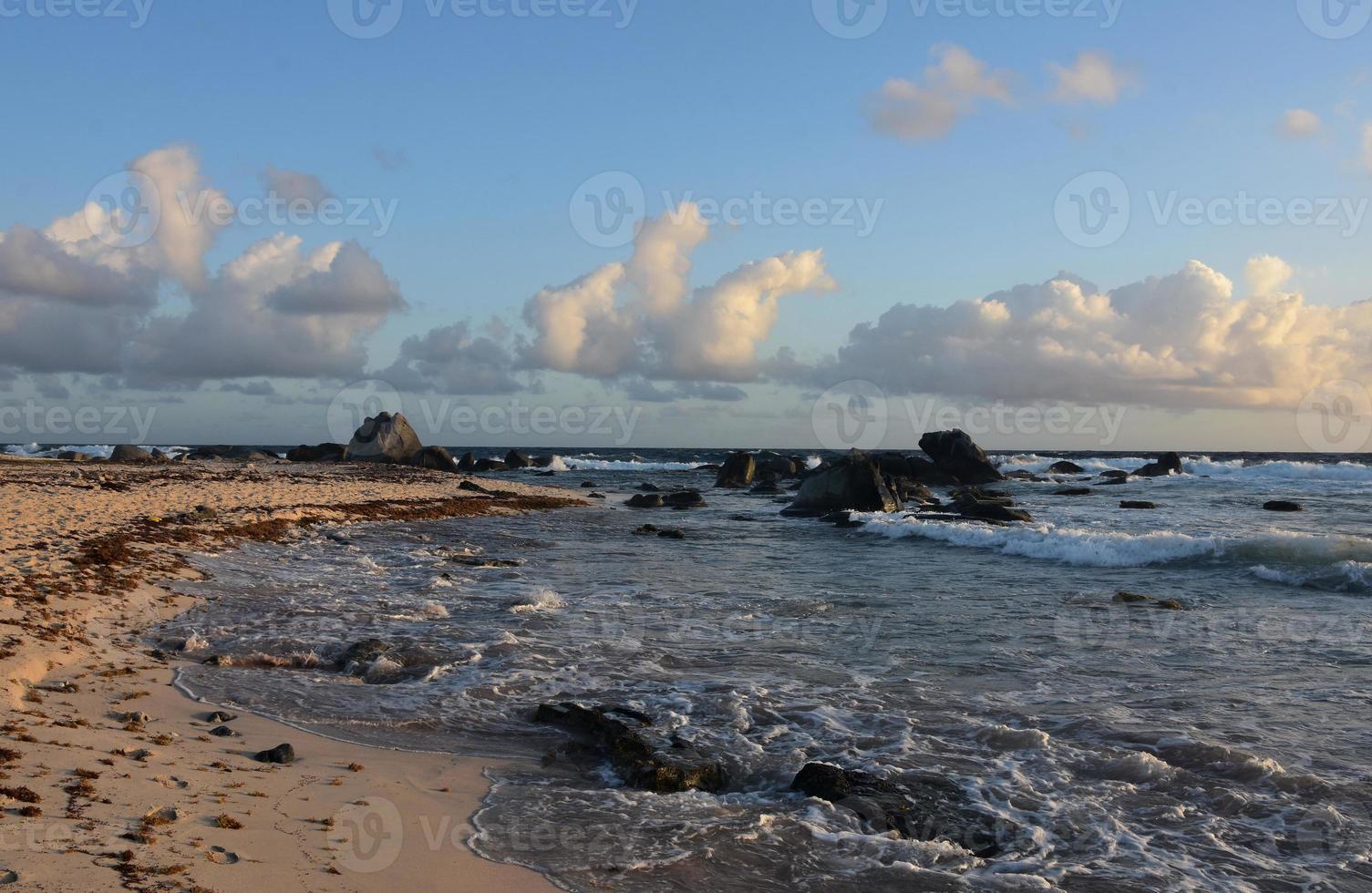 Rock Formations in the Ocean in Northern Aruba photo