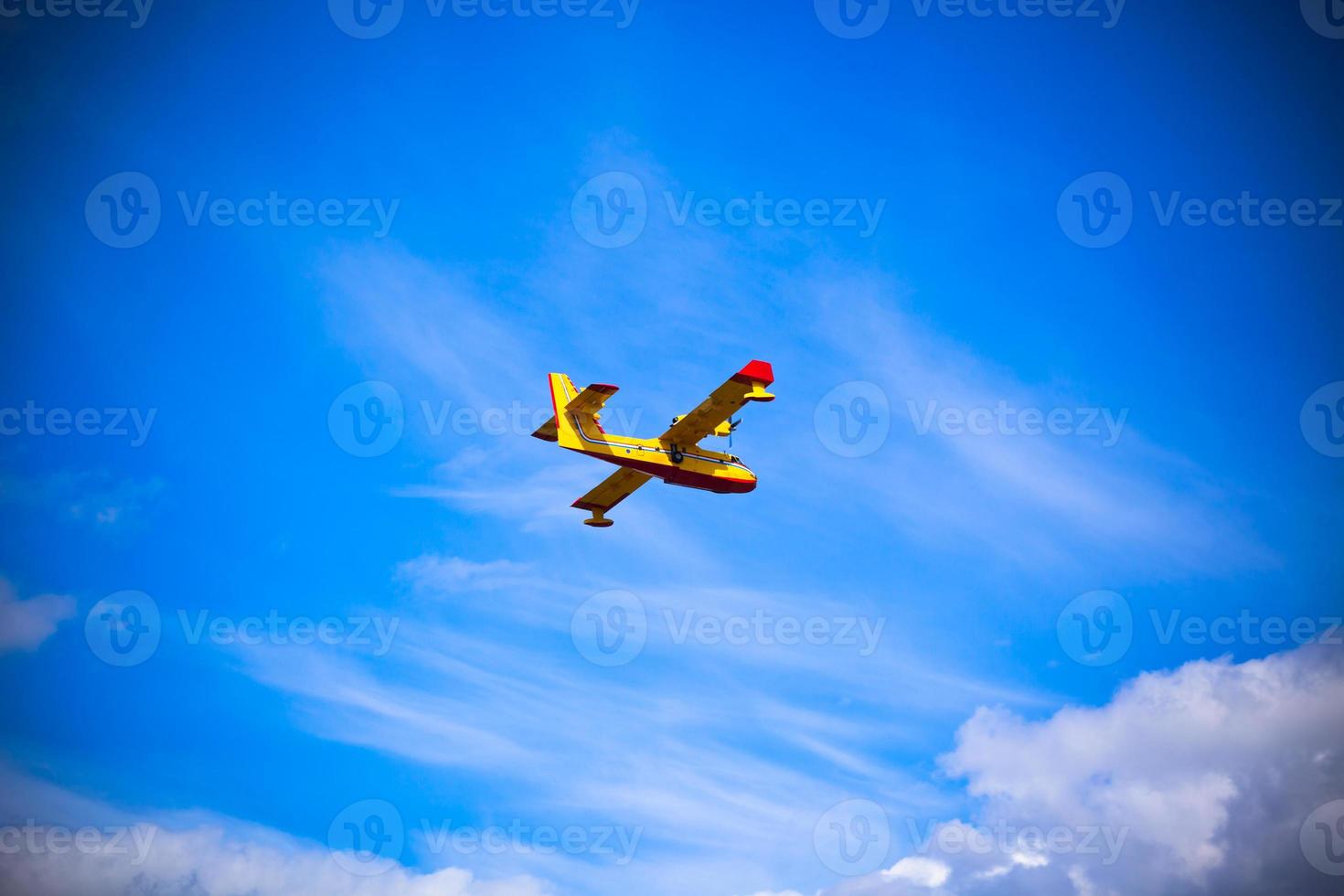 Bright Yellow Firefighter Plane photo